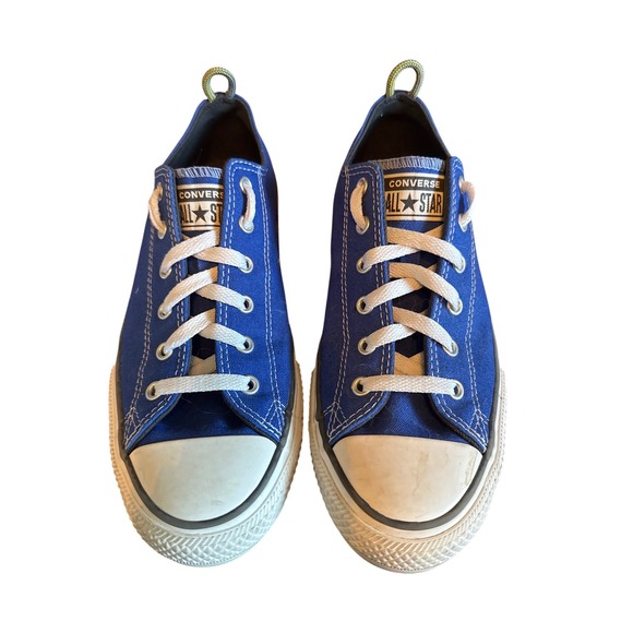 Converse Shoes - Converse All Star Low Top Blue Canvas Sneakers Youth 6 Women's‎ 7.5